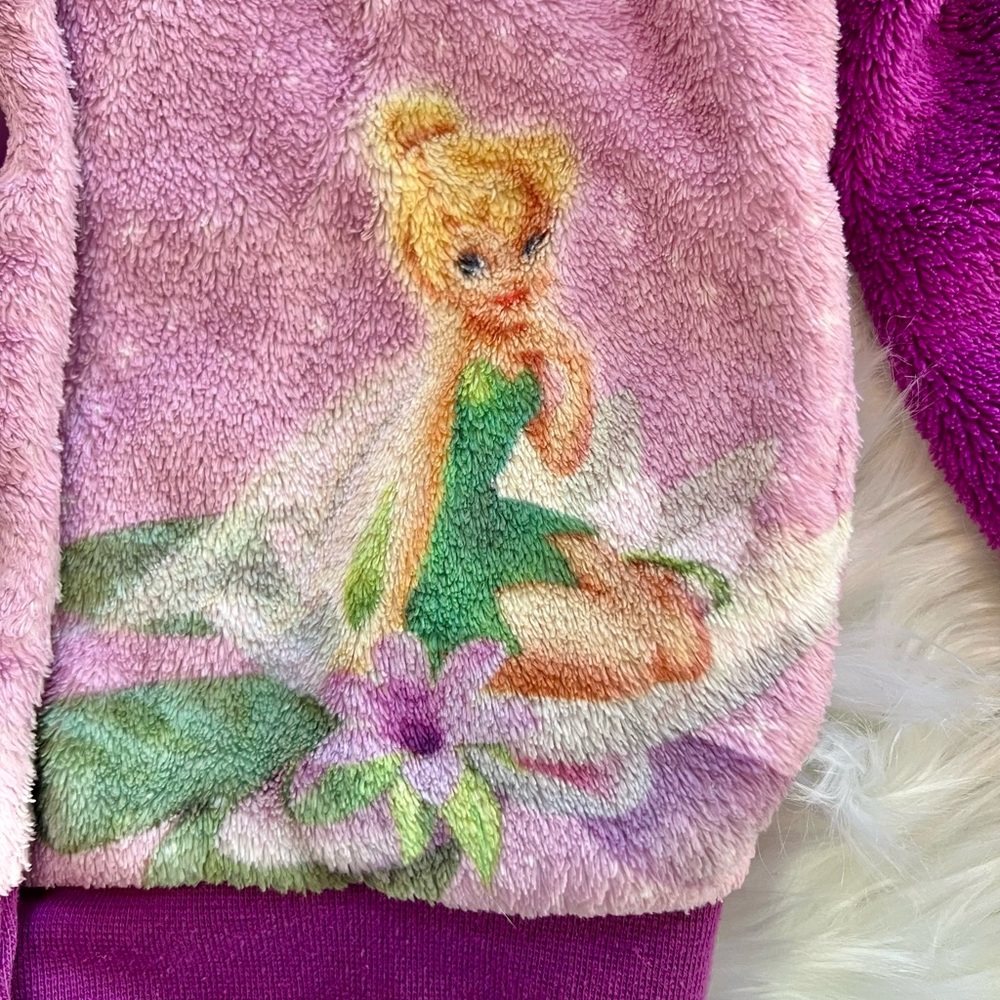 šTinker Bell by Disney fairies size 5 super soft purple coat with pockets! - Picture 2 of 9